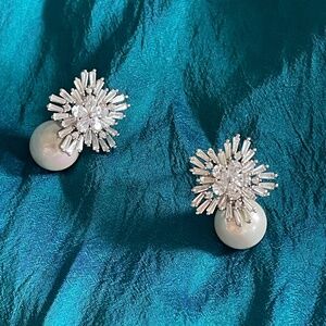 Classic Chic CZ and Pearl Earrings